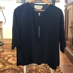 Marni black short sleeve jacket/shirt